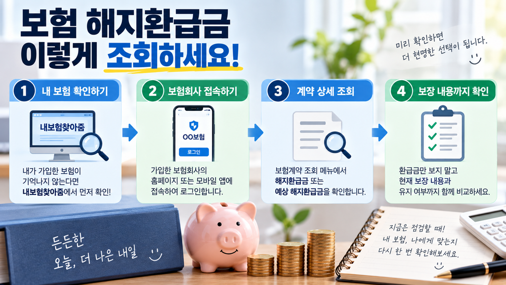 보험 해지환급금 조회 방법