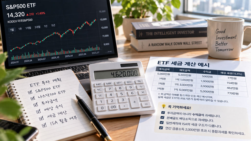 S&P500 ETF에 1억원 투자하면 세금은 얼마일까?