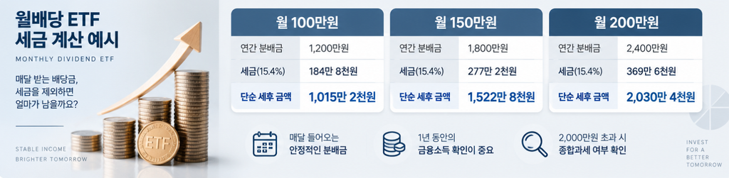 월배당 ETF 세금 계산 예시