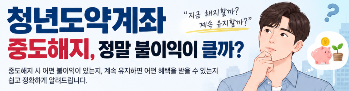 청년도약계좌 중도해지 불이익 및 유지 조건
