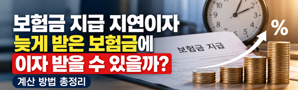 보험금 지급 지연이자, 늦게 받은 보험금에 이자 받을 수 있을까? 계산 방법 총정리