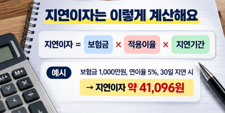 보험금 지급 지연이자 계산 방법