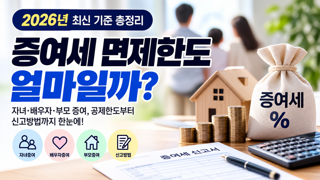 증여세 면제한도 2026 총정리｜자녀에게 5천만원 주면 끝일까? 혼인·출산공제까지